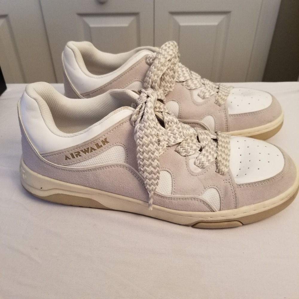 Airwalk Men's Manash Sneakers White Beige Suede Mesh Low Top Size 11.5 - Picture 6 of 8